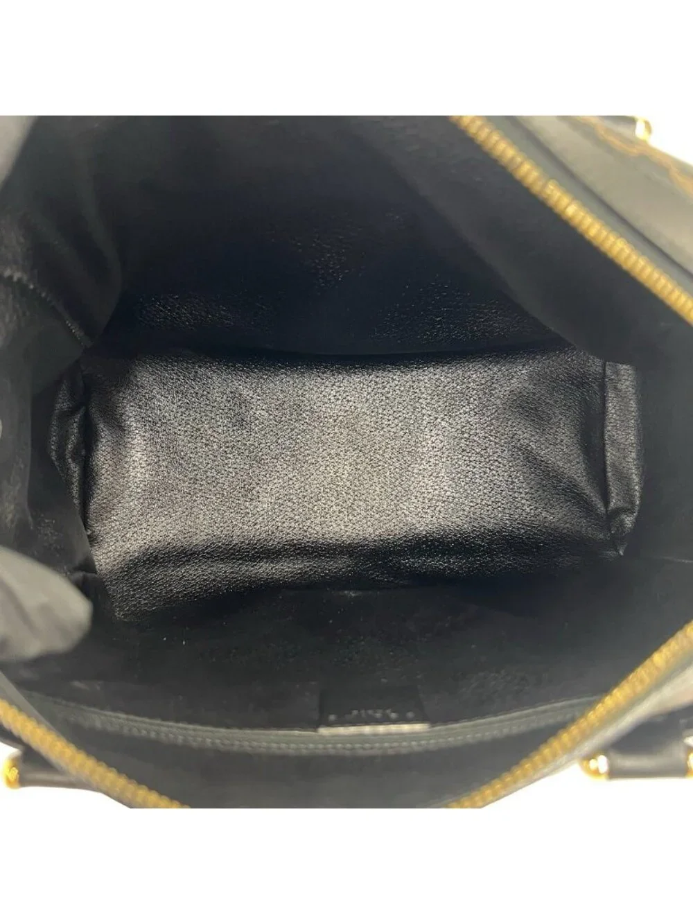 Celine Vintage Macadam Blason Pattern Logo Leather Mini Boston Bag Black